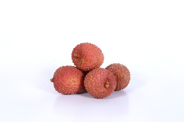 Litchee fruit in White background 