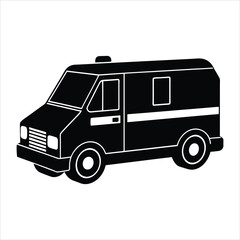 Naklejka premium 02..Ambulances silhouette vector for line art, clipart, and cartoon designs. Ideal for graphic design and digital art.
