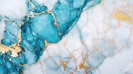 Naklejka premium Turquoise and white and gold marble texture design for book or brochure cover, poster, wallpaper background 