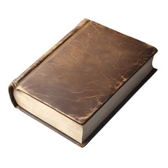 Vintage LeatherBound Book Isolated on Black