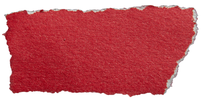 Ripped red paper torn edges with transparent background png paper tear
