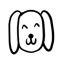 Dog Head Hand drawn Icon
