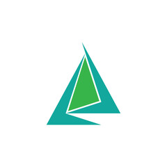 Triangle logo design vector template.