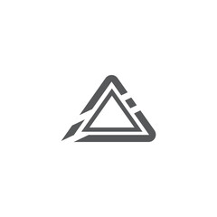 Triangle logo design vector template.