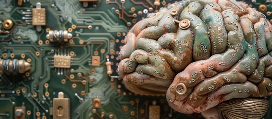 Futuristic brain circuitry image depicting the intricate interconnections and complexity of intelligence and advanced technology