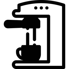 Simple vector icon coffee machine