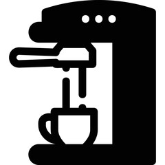 Simple vector icon coffee machine