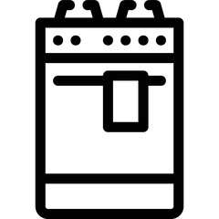 Simple vector icon gas stove