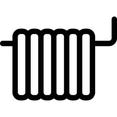 Simple vector icon radiator, battery