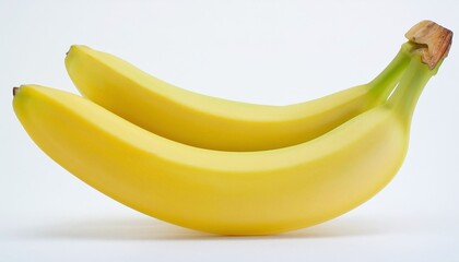 Fresh Bananas on White Background