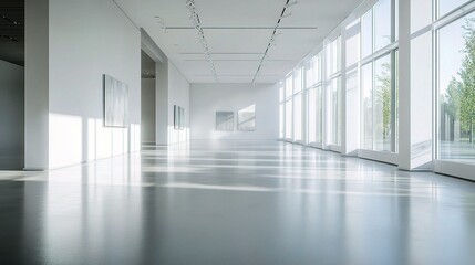 Obraz premium Bright and Spacious Interior of Modern Gallery