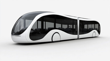 Futuristic Bus Design   Modern Transportation Concept