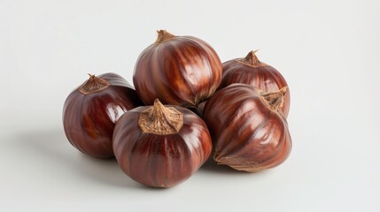 chestnuts on a white background.