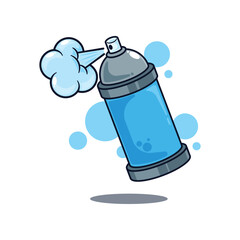 spray paint - cartoon vector illustration