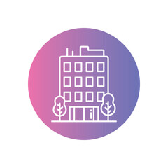 Office Building vector icon stock illustration