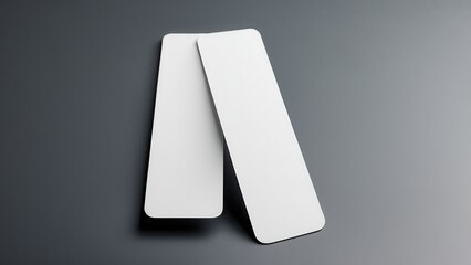 High-quality bookmark mockup displaying a clean, vertical layout. Ideal for design presentations, product promotions, or branding purposes with no logos or text