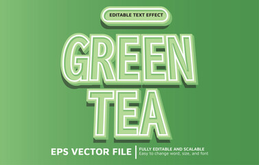 Editable Text Effect with Green Tea Style