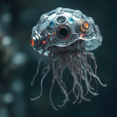jellyfish robot in the sea