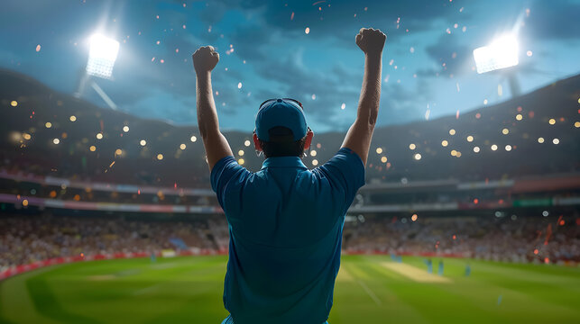 India cricket team supporter on stadium