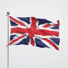 Fototapeta premium British flag waving pole