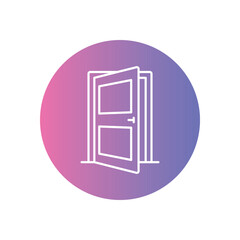 Door vector icon stock illustration