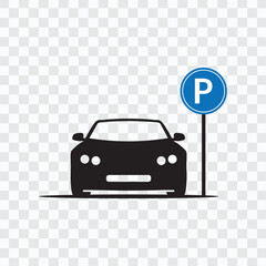 Car Parking Icon Set | Vector Signs for Parking Areas and Navigation