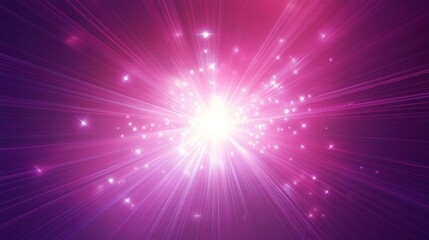 Abstract Light Burst with Glowing Stars