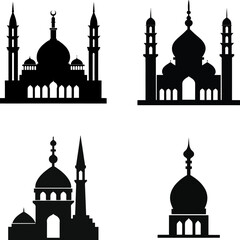 The Mosque vector art design template