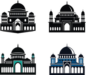 The Mosque vector art design template