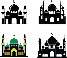 The Mosque vector art design template