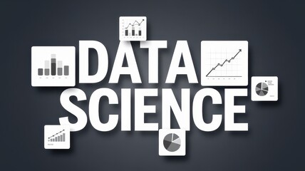 This image showcases various data science concepts and analytical tools such as graphs  charts  diagrams  and infographics  These visual elements can be used to represent data  statistics