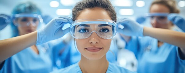 Healthcare professionals preparing for surgery