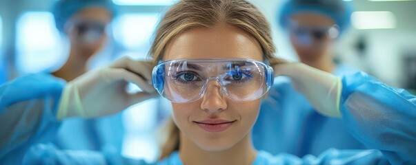 Portrait of medical professional in protective gear
