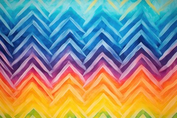 Fototapeta premium Zig zag pattern backgrounds textured painting.