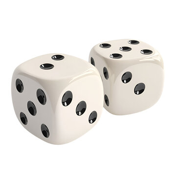 two white dice
