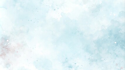 Obraz premium Abstract blue winter watercolor background. Sky pattern with snow. Light blue water color paper texture background. Blue watercolor vector background. Abstract hand paint square stain backdrop.
