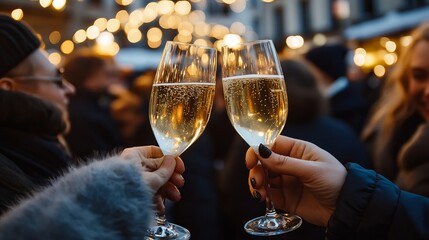 Champagne lovers gather at the winter festival in December to enjoy tastings and enjoy the bubbly on the famous Avenue de Champagne in Epernay, France.