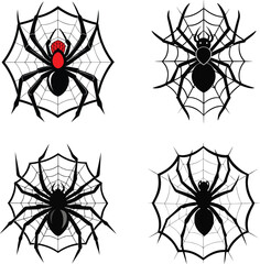 Spider net vector art design template