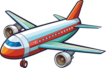 airplane in the sky vector illustration.