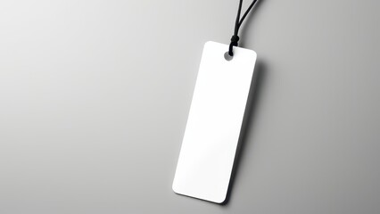 Realistic bookmark mockup featuring a simple, rectangular design. Perfect for showcasing book-related designs or promotional materials in a clean, minimal setting