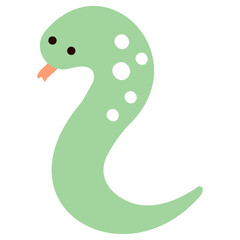 舌を出してるへびのイラスト