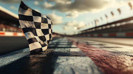 Checkered flag indicating end of a race