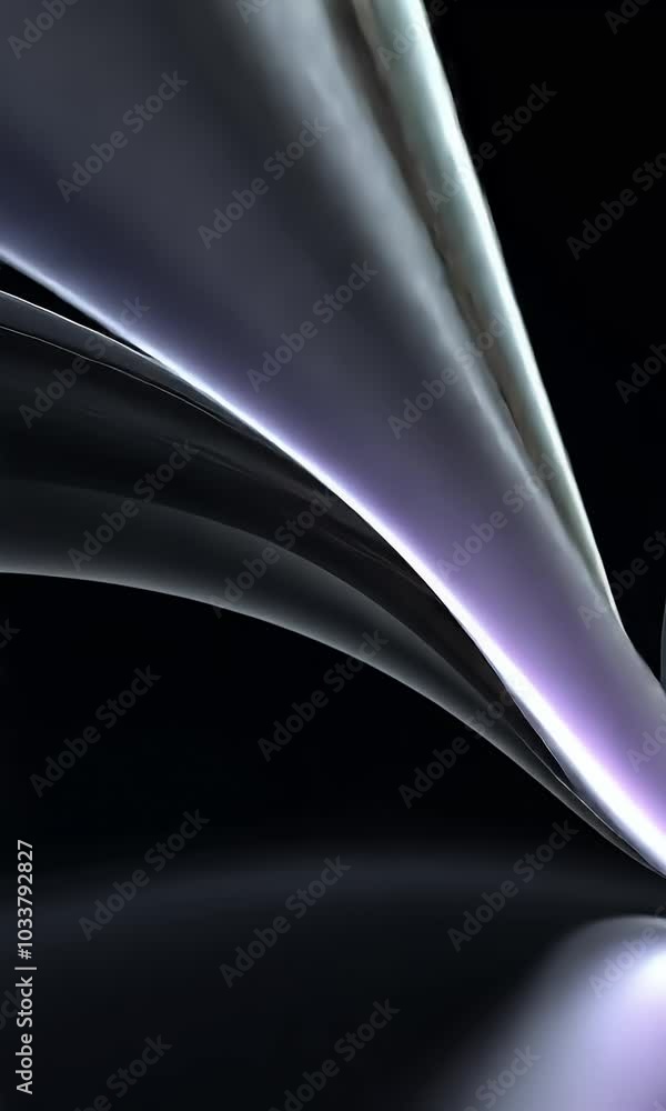 Poster 3d abstract background wave with glowing lines iridescent colors against a black background