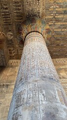 Khnum Temple Columns and Hieroglyphic Carvings – Esna, Luxor, Egypt | Ancient Egyptian Architecture
