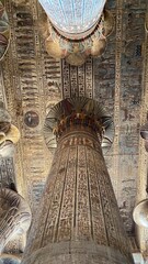 Khnum Temple Columns and Hieroglyphic Carvings – Esna, Luxor, Egypt | Ancient Egyptian Architecture