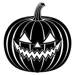  Carved-pumpkin-silhouette-vector-art-illustration