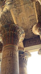 Khnum Temple Columns and Hieroglyphic Carvings – Esna, Luxor, Egypt | Ancient Egyptian Architecture