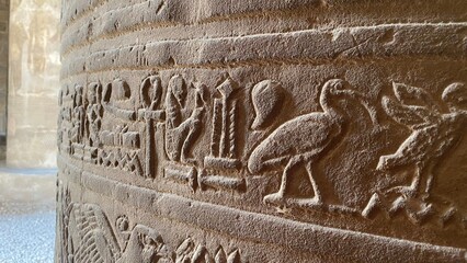 Khnum Temple Columns and Hieroglyphic Carvings – Esna, Luxor, Egypt | Ancient Egyptian Architecture