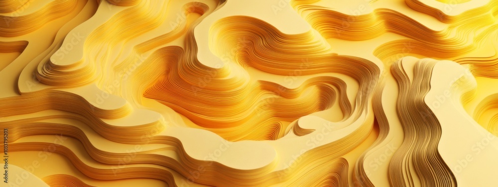 Aufkleber abstract yellow folded texture background banner - overlapping paper layers