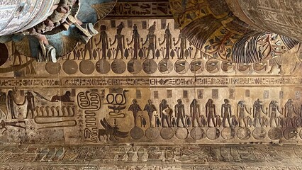 Khnum Temple Columns and Hieroglyphic Carvings – Esna, Luxor, Egypt | Ancient Egyptian Architecture